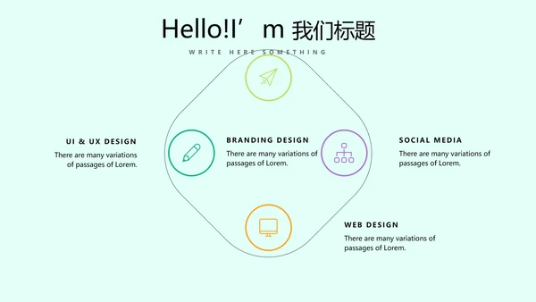 手绘绿色有机蔬菜动态PPT模板