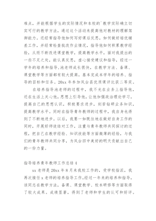 指导培养青年教师工作总结.docx