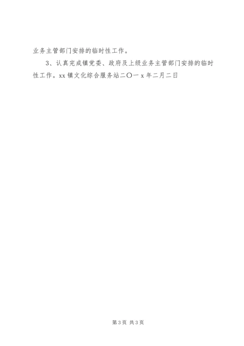 村文化综合服务站工作计划.docx