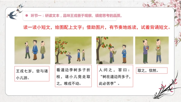 【大单元】统编版四上第八单元  第3课时 25.王戎不取道旁李   课件