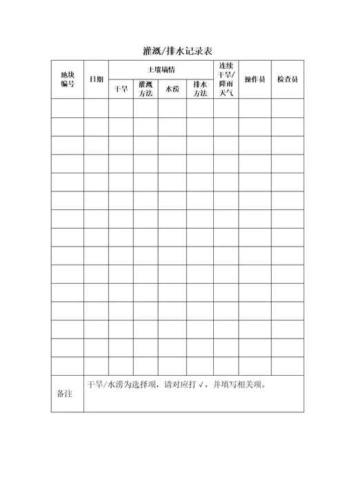 中药材种植基地批种植记录