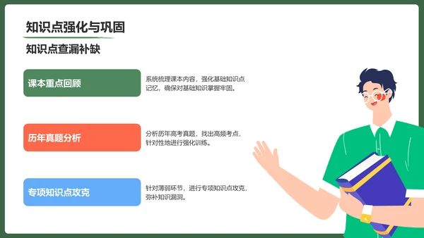 绿色手绘风保持状态，赢在高考冲刺期PPT模板
