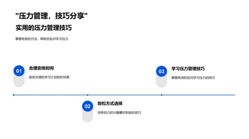 应对学习压力讲座PPT模板