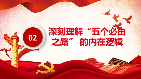 党支部学习五个必由之路解读党课PPT模板