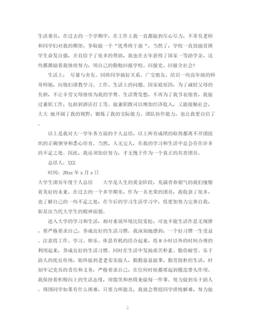 精编之大学生团员年度个人总结范文.docx