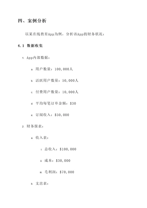 app财务分析策划案