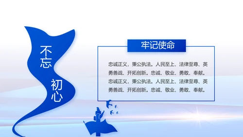 蓝色大气公安警察工作总结汇报动态PPT