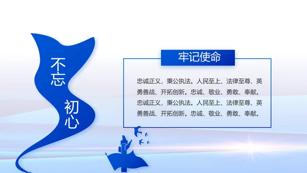蓝色大气公安警察工作总结汇报动态PPT