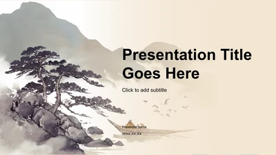 灰色复古风通用传统文化传播PPT主题