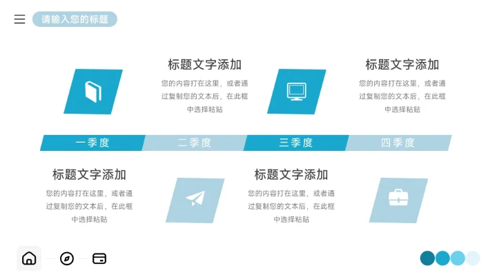蓝色高端前沿实用市场营销总结汇报PPT模板