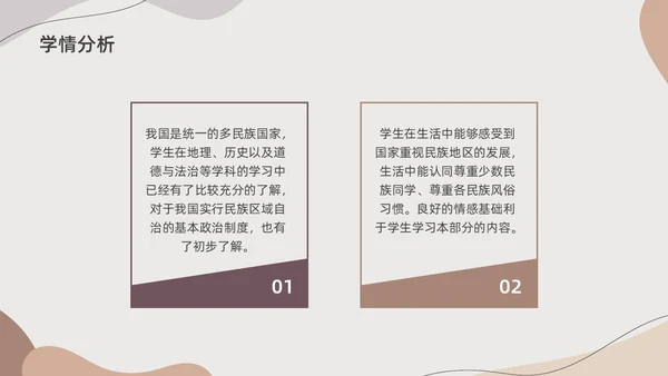 莫兰迪色水彩简约民族团结教学设计说课PPT课件