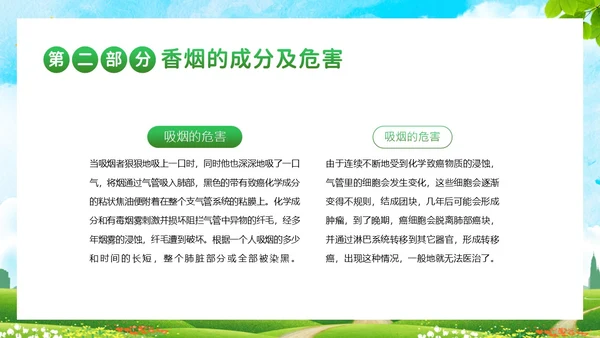 校园禁烟拒绝吸烟拒绝抽烟世界无烟日主题班会PPT