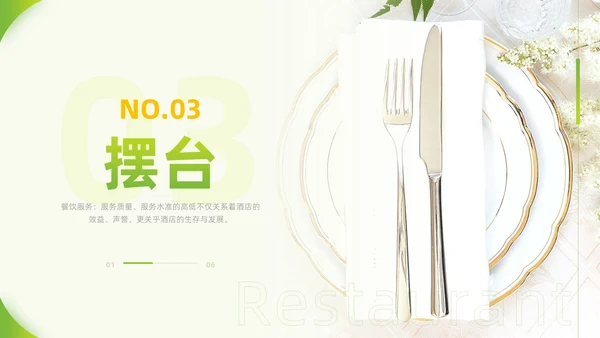 黄绿色实拍风餐饮服务培训质量提升大气创意礼仪PPT