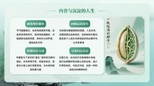 绿色系中国风白露节气介绍PPT模板