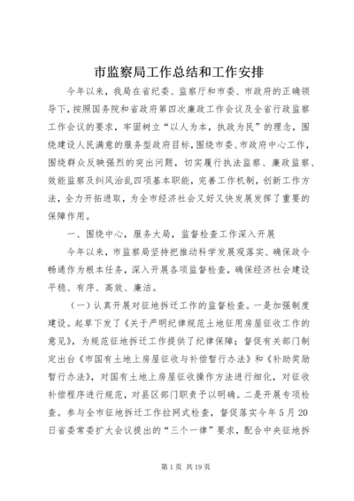 市监察局工作总结和工作安排.docx