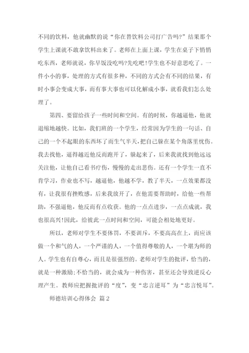 师德培训心得体会六篇.docx