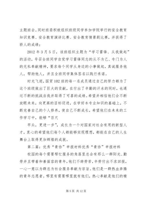 优秀青年团体申报材料.docx