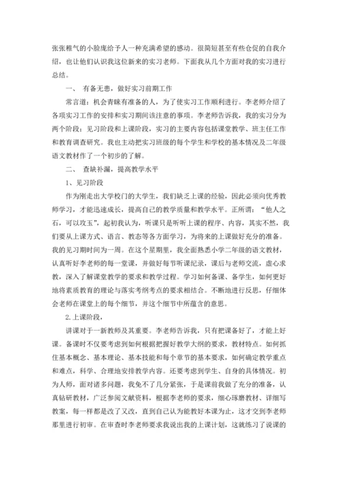 语文实习老师总结5篇.docx