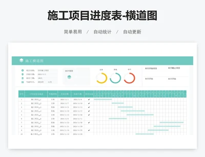 施工项目进度表-横道图