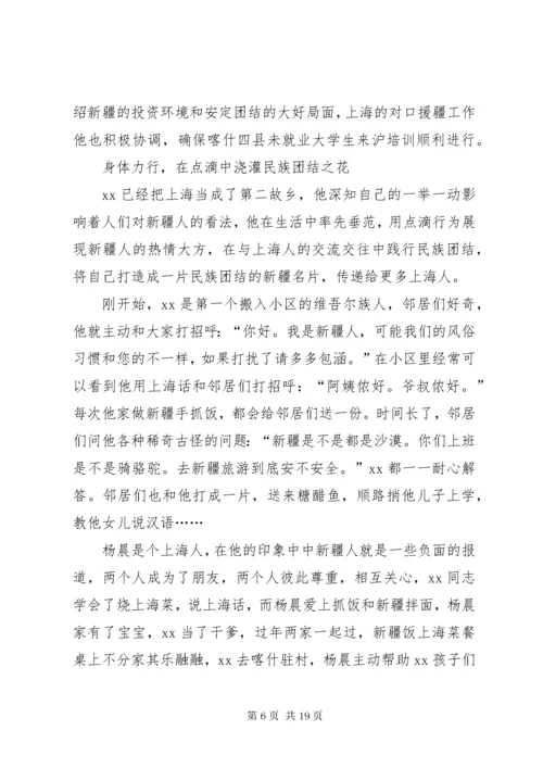 民族团结进步模范个人事迹材料5篇.docx