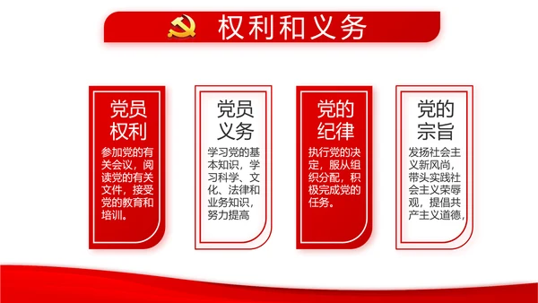 红色党支部年终工作总结述职报告PPT