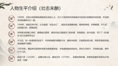 辛弃疾金戈铁马PPT模板