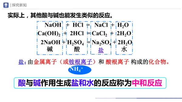 2025年新版九年级化学下册第十单元课题2 常见的酸和碱第4课时 中和反应课件(共18张PPT内嵌视