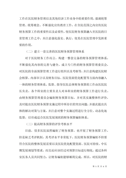 医院财务预算管理要点.docx