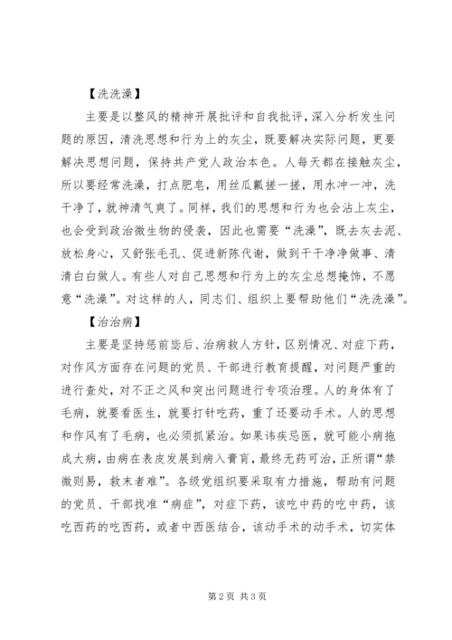 照镜子正衣冠洗洗澡治治病心得体会 (3).docx