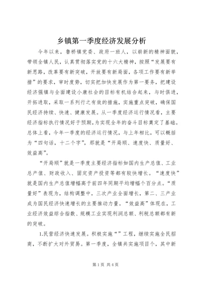 乡镇第一季度经济发展分析.docx