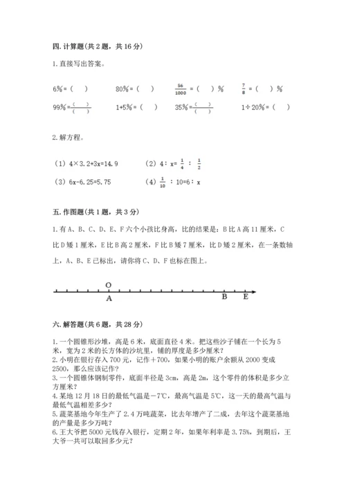 小升初六年级期末测试卷【考点精练】.docx