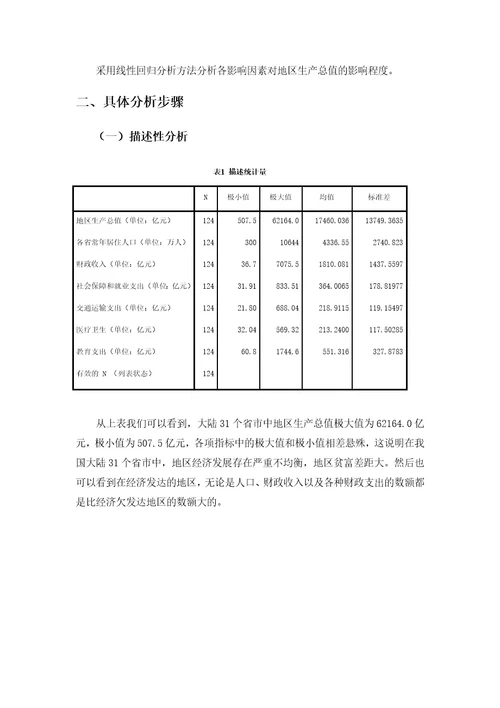 SPSS统计分析报告基于各省市GDP、财政收入及财政支出数据的SPSS分析