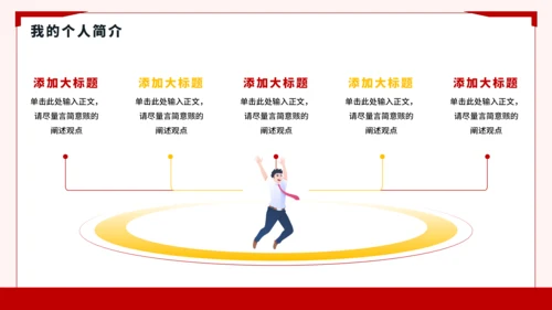 红黄色简约风大学竞选班委PPT模板