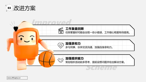 橙色年3D风终总结年末汇报PPT套装