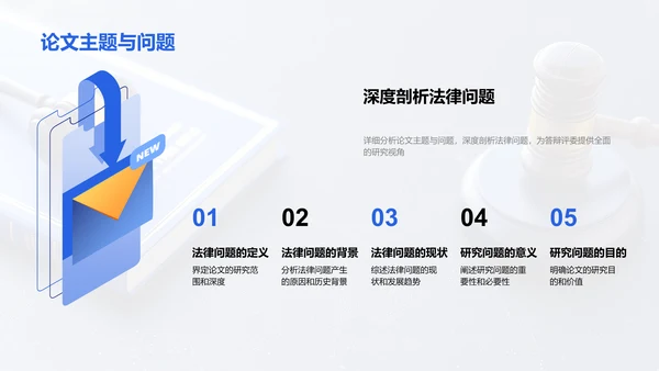 法学答辩总结报告PPT模板