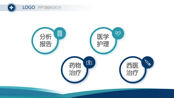 蓝色大气医院科室工作汇报动态PPT