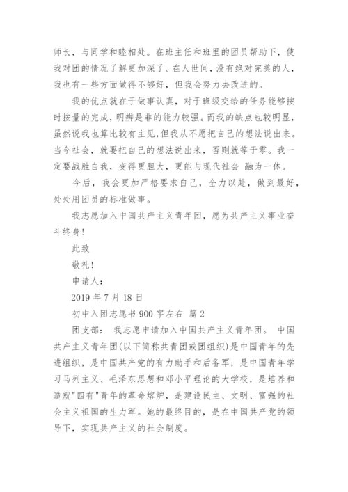 初中入团志愿书900字左右.docx