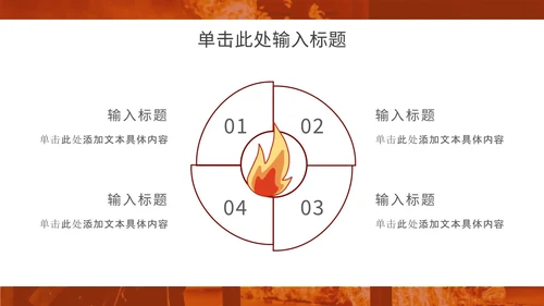 消防安全主题教育通用ppt模板