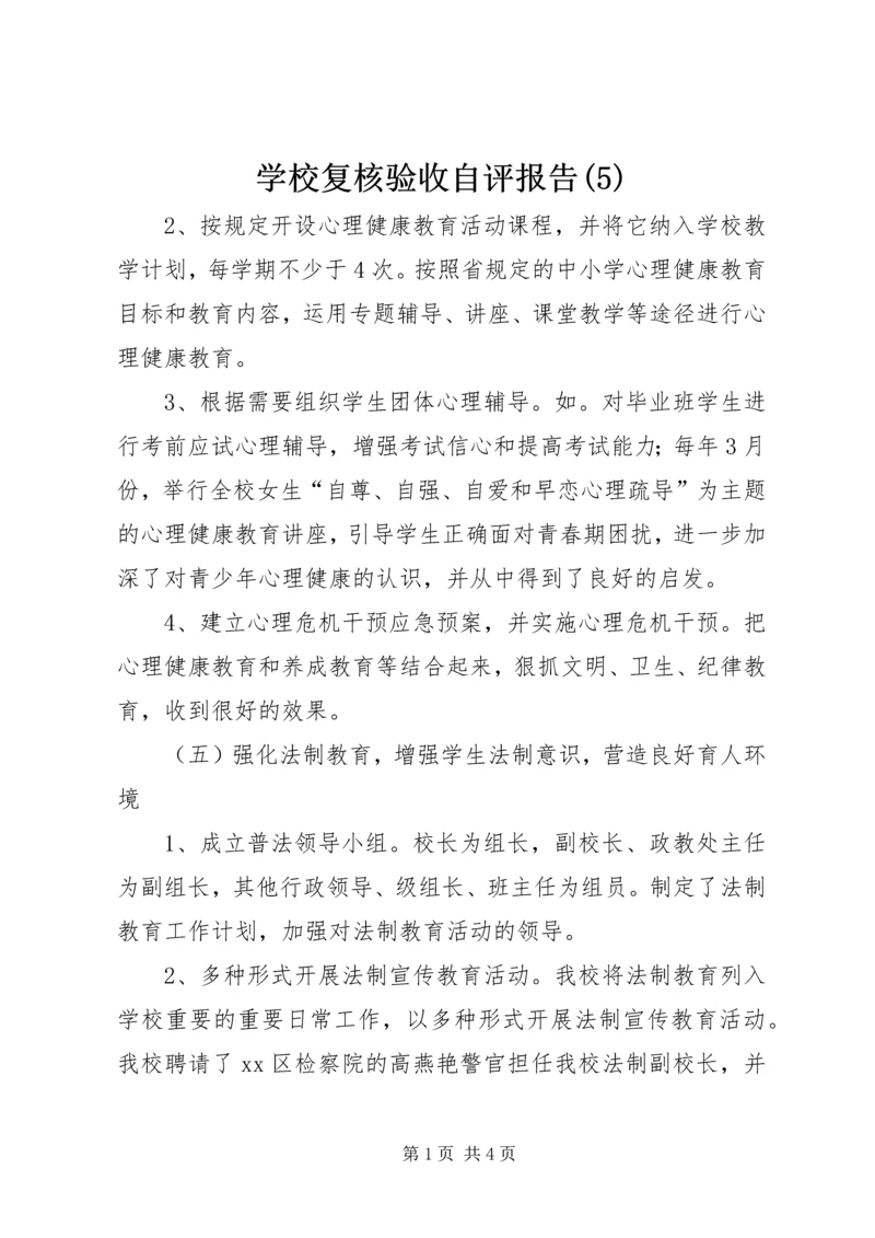 学校复核验收自评报告(5).docx
