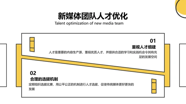 扁平风黄色新媒体与传统媒体的融合PPT