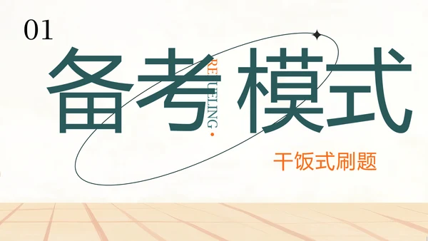 绿橙色插画风中考冲刺PPT模板