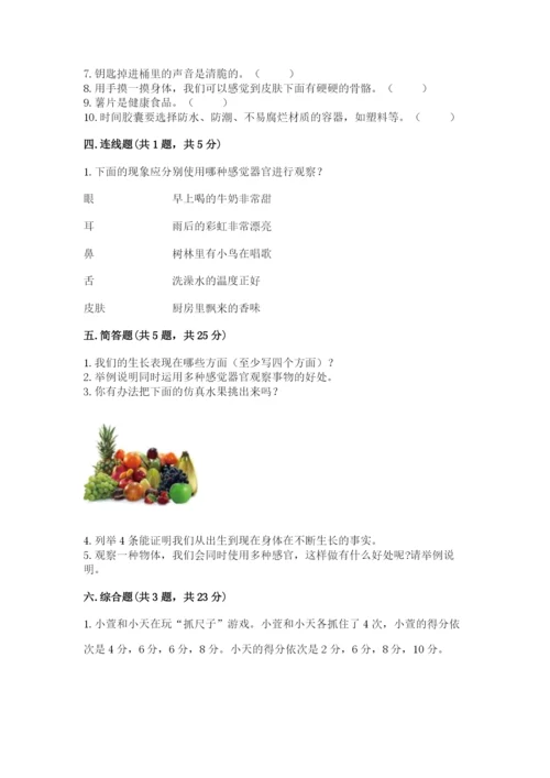 教科版小学科学二年级下册 期末测试卷有完整答案.docx