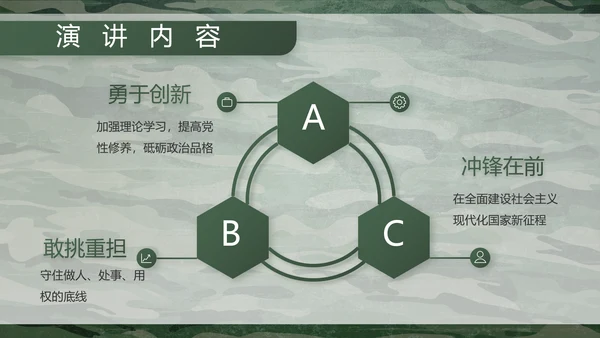 迷彩风八一部队特种兵训练动态PPT模板