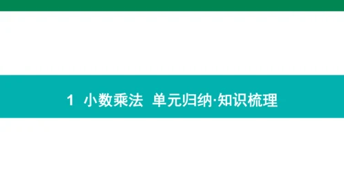 人教版数学五年级上册期中复习 单元归纳知识梳理(共19张PPT)