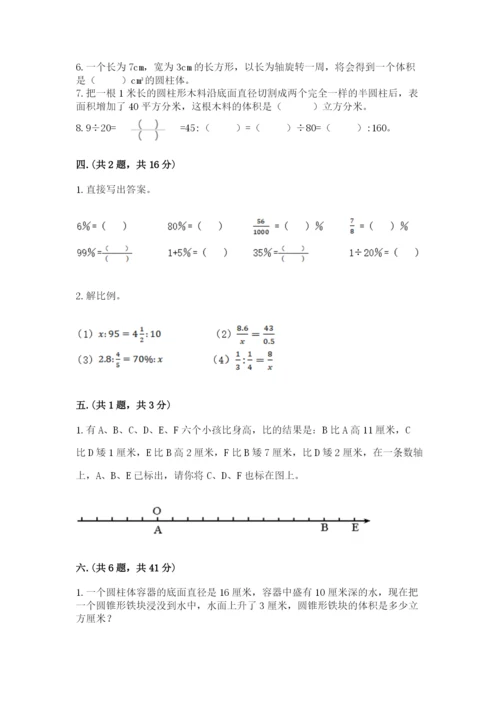 小学六年级数学摸底考试题及参考答案（名师推荐）.docx