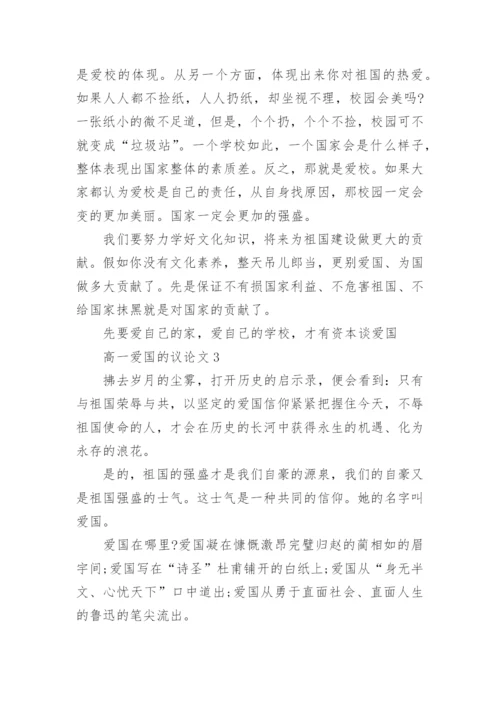 高一爱国的议论文800字范文.docx