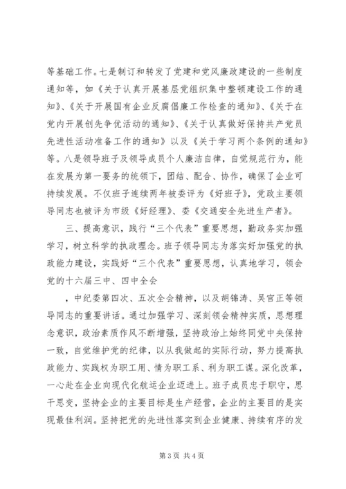 某公司党风廉政建设落实情况汇报 (4).docx