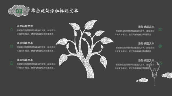 黑板背景灯泡粉笔手绘风教师说课通用PPT模板