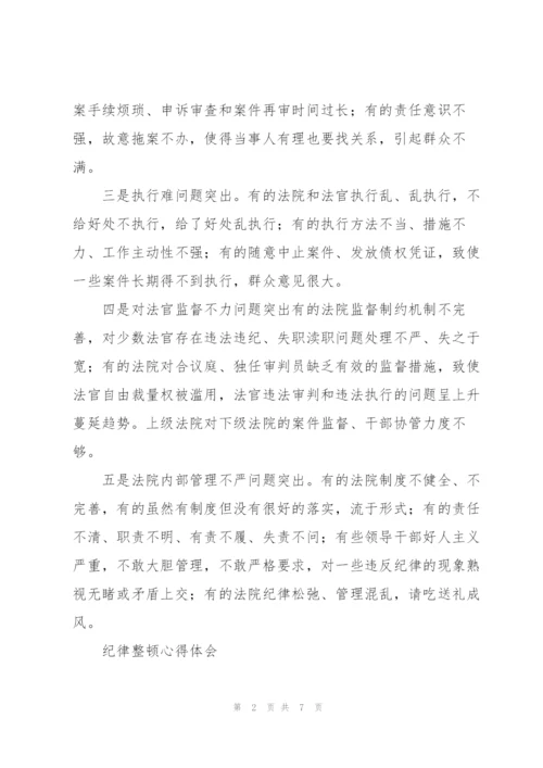 纪律整顿心得体会.docx