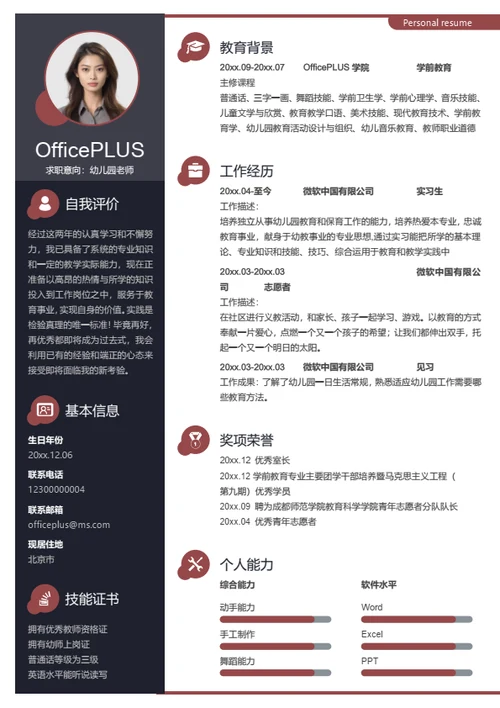 财务会计简历模板